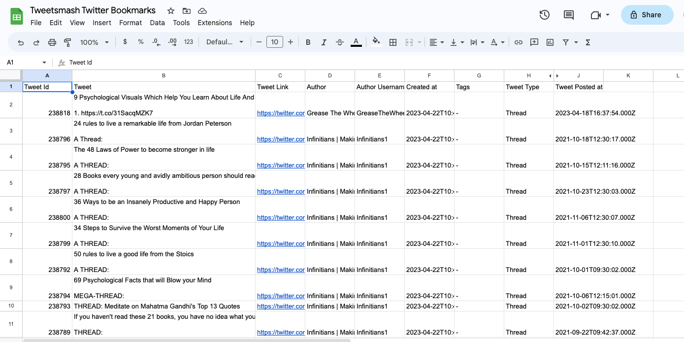 export-twitter-bookmarks-to-google-sheets